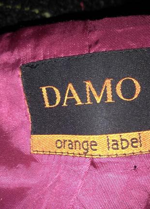 Стильное пальто в клетку damo orange label3 фото