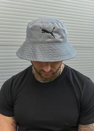 Панама хлопковая базовая puma серая #