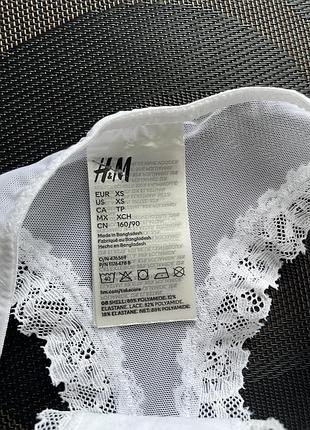 Білі мереживні трусики h&m 4