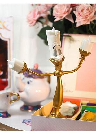 Подсвечник disney. beauty and the beast. lumière. десней. красавица и чудовище.