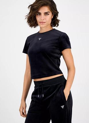 Жіноча велюрова футболка guess