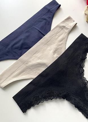 3 шт комплект еластичних трусиків h&m