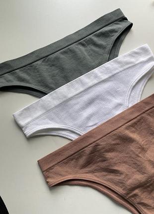 3 шт набір еластичних трусиків бразеліано h&m