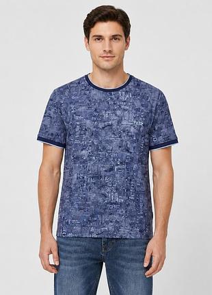 Футболка мужская red-down большие размеры 2xl-5xl коттон эластан турция,5xl,синий