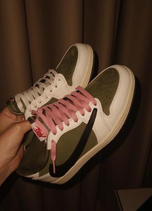 Кросівки унісекс jordan air jordan 1 low og sp travis scott “medium olive”