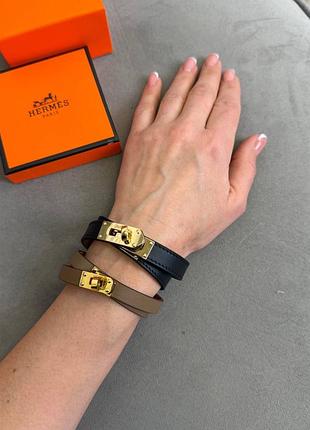 Браслет ремінець застібка hermes gold hardware золота фурнітура
