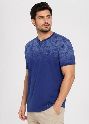 Футболка чоловіча red down великого розміру 6xl-9xl бавовна еластан на трьох гудзиках, 7xl, світло-синій