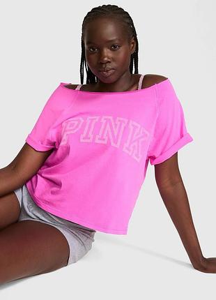 Жіноча футболка вільного крою victoria's secret pink