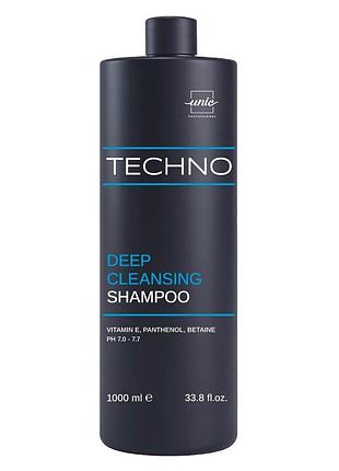 Шампунь для глубокого очищения с витамином е techno 1000 мл.