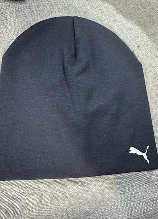 Шапка трикотажна синя puma
