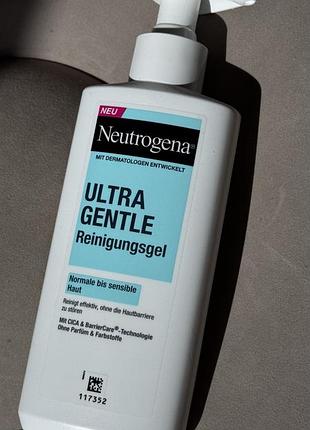 Очищуючий гель для обличчя neutrogena ultra gentle, 200 мл