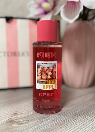 Парфюмированный увлажняющий спрей для тела victorias secret pink that apple body mist