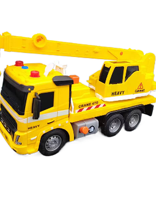 Автомобиль-кран инерционный со светом и звуком 1:16 в коробке (a1110-5)