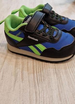 Кросівки для хлопчика reebok синьо-зелені, розмір 20, довжина устілки 12.5 см +подарунок вітровка в колір