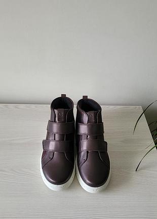 Ботинки кожаные оригинал ecco street tray 705313 гг.38,39 2