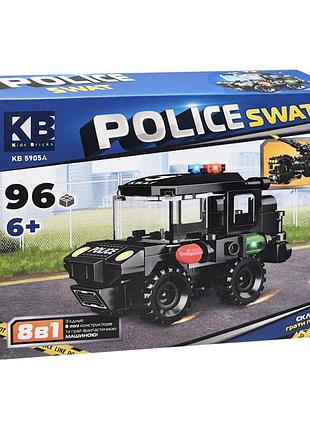 Дитячий конструктор police swat kb 5905a пластик, 96 деталей