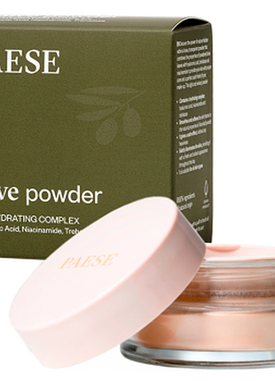Пудра рассыпчатая с сатиновым эффектом оливковая paese olive powder universal shade, 6г, 6 г