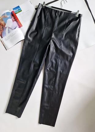Шкіряні брюки легінси zara р хл . екошкіра