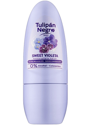 Дезодорант кульковий tulipan negro солодка фіалка, 50мл, 50 мл