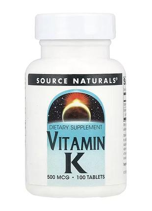Vitamin k 500 mcg - 100 tabs