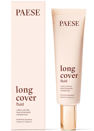 Тональний крем флюїд paese long cover fluid tube 00 nude, 30мл, 30 мл