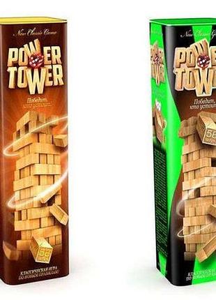Развивающая настольная игра джанга vega power tower 7802dt, 56 блоков
