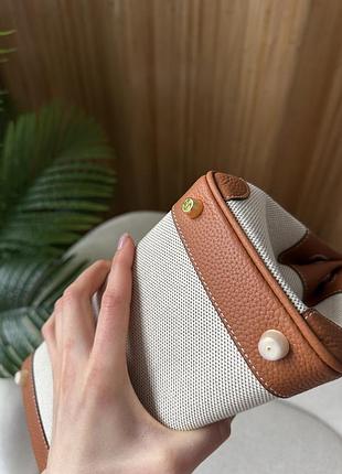 Сумка эрмес гермес хермес эрме birkin 25 ginger/canvas 4