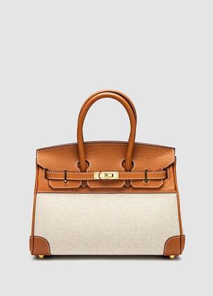 Сумка эрмес гермес хермес эрме birkin 25 ginger/canvas
