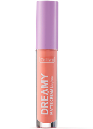 Рідка матова помада для губ callista dreamy matte cream lipgloss тон 207 angelic, 4мл, 4 мл