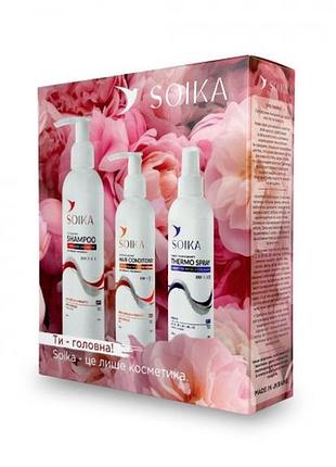 Soika набір для волосся глибоке очищення та захист soika 3в1 (3 од.) квітковий
