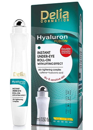 Роллер гель для кожи вокруг глаз delia 3d hyaluron gel roll-on с лифтинг-эффектом, 15мл, 150 мл