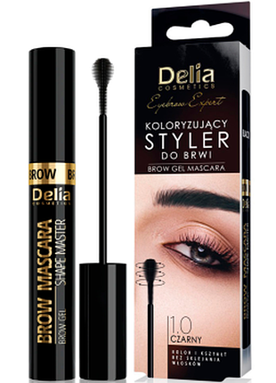 Туш для брів delia shape master eyebrow mascara 03 black, 11мл, 11 мл