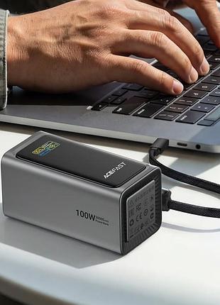 Портативный аккумулятор power bank acefast m33 20000mah 100w (с кабелем type-c)