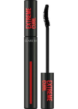 Туш для вій claresa extreme curl чорний