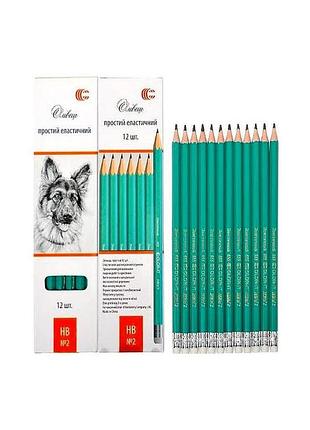 Карандаш простой нв № 2 "с" color-it cr655 в упаковке 12 шт