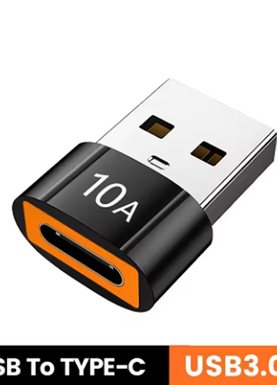 Переходник адаптер usb 3.0 — type c otg 10а