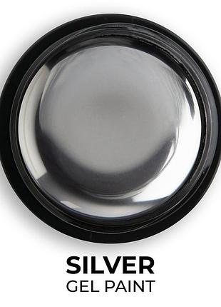 Металлизированая гель-краска mett expert chrome silver 5 г, серебристый