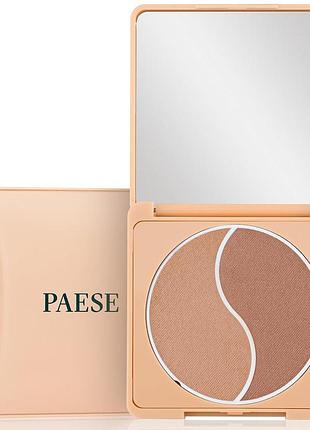 Бронзер-палитра 2в1 компактная paese selfglow тон light, 6 г 02 warm