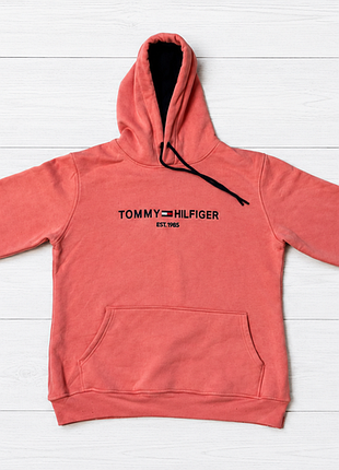 Яскраві коралове худі tommy hilfiger