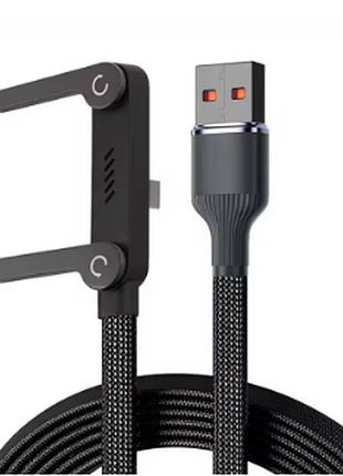 Кабель для зарядки телефона держатель с подставкой 2-в-1 usb - type-c, 1,5 м