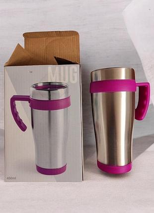 Термокружка mug 450 мл з ручкою, термочашка