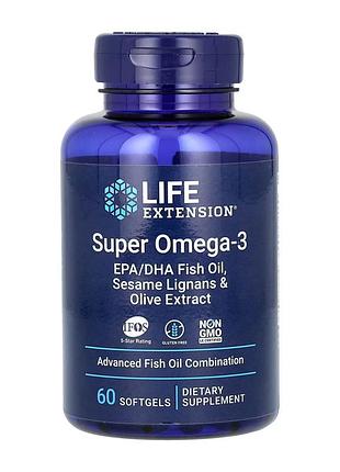 Super omega-3 epa/dha fish oil sesame lignans & olive extract - 60 softgels