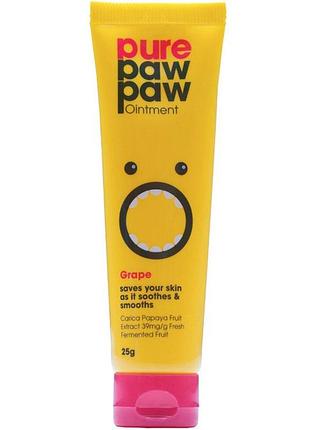 Pure paw paw бальзам для губ відновлюючий grape, 25 г