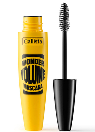 Туш для вій callista wonder volume mascara real black, 12мл, 12 мл