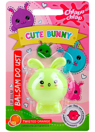 Бальзам для губ «cute bunny» chlapu chlap twisted orange, 7г, 7 г