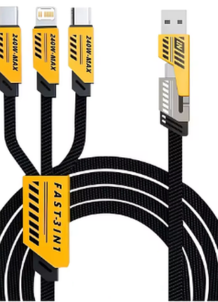 Кабель для быстрой зарядки 3в2 usb/type-c, 1,2м