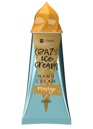 Крем для рук увлажняющий hiskin crazy ice cream с ароматом манго, 60мл, 60 мл