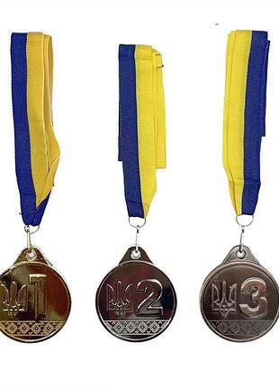 Набір(комплект) медалей № 2 ne-lg-l123, 1, 2, 3 місце зі стрічками