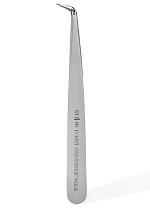 Пинцет для бровей staleks pro expert 10 type 12 (изогнутый)