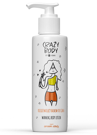 Антицелюлітний лосьйон для тіла hiskin crazy body розігріваючий з ароматом цукрової вати 300 мл